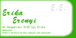 erika erenyi business card